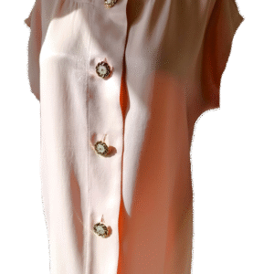 Kısa Kollu Pembe Saten Gömlek