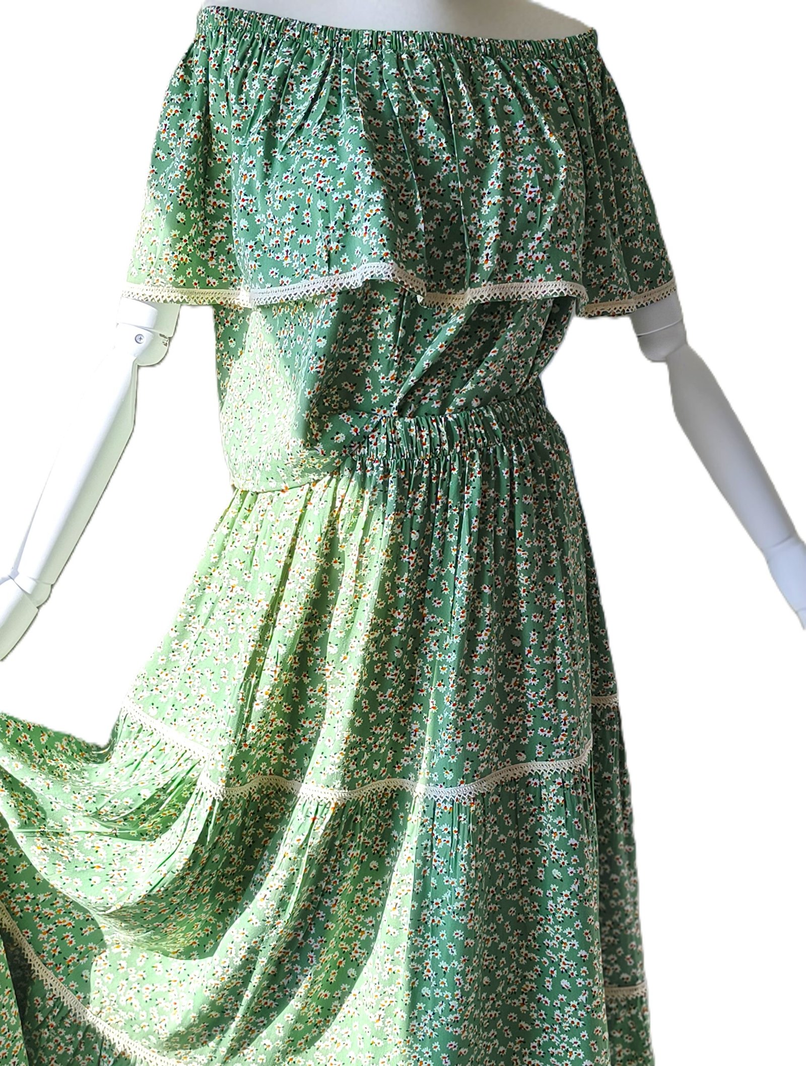 Çiçek Desenli Gipsy Model Etek Bluz İkili Takım