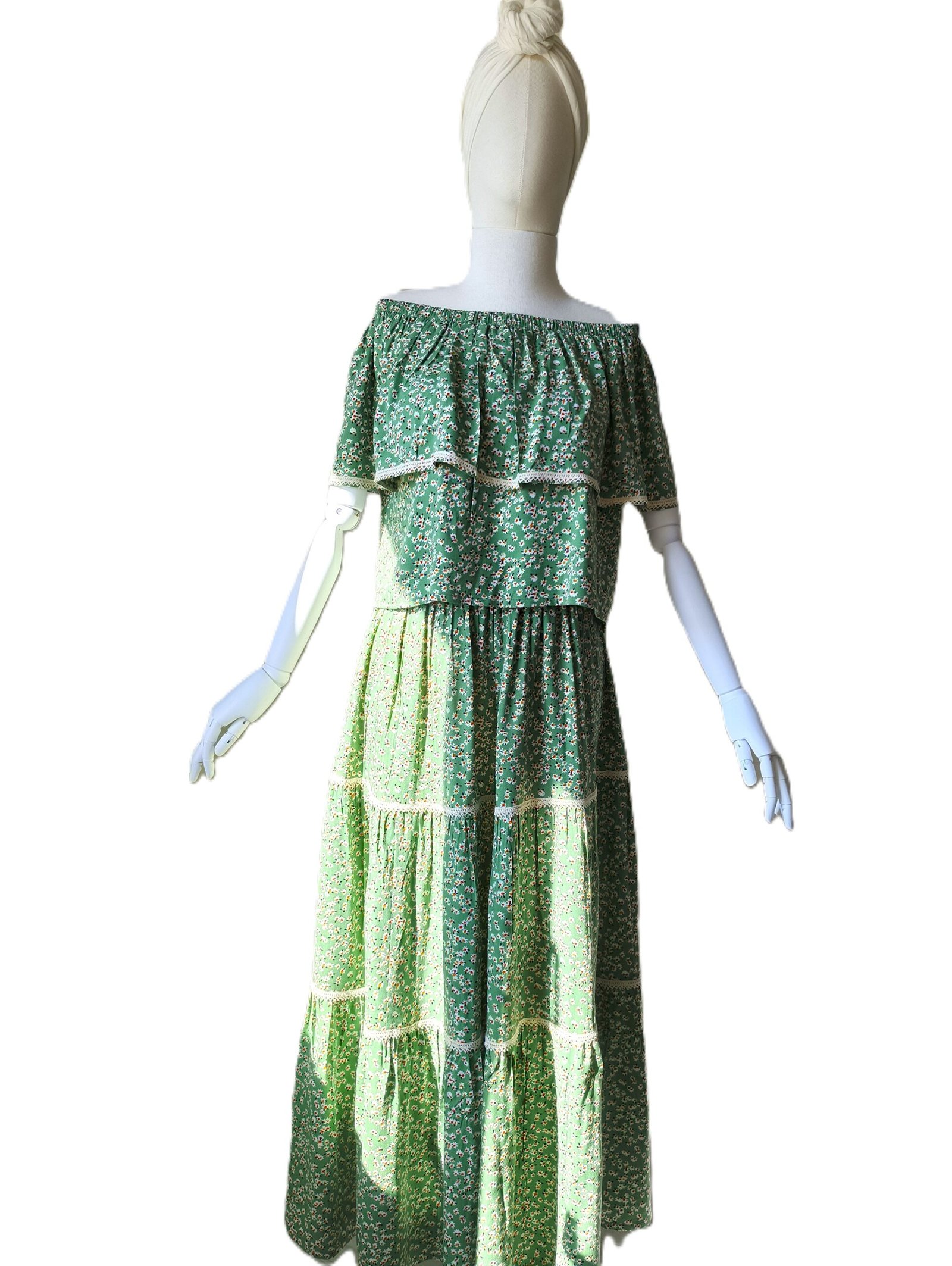 Çiçek Desenli Gipsy Model Etek Bluz İkili Takım - Görsel 13