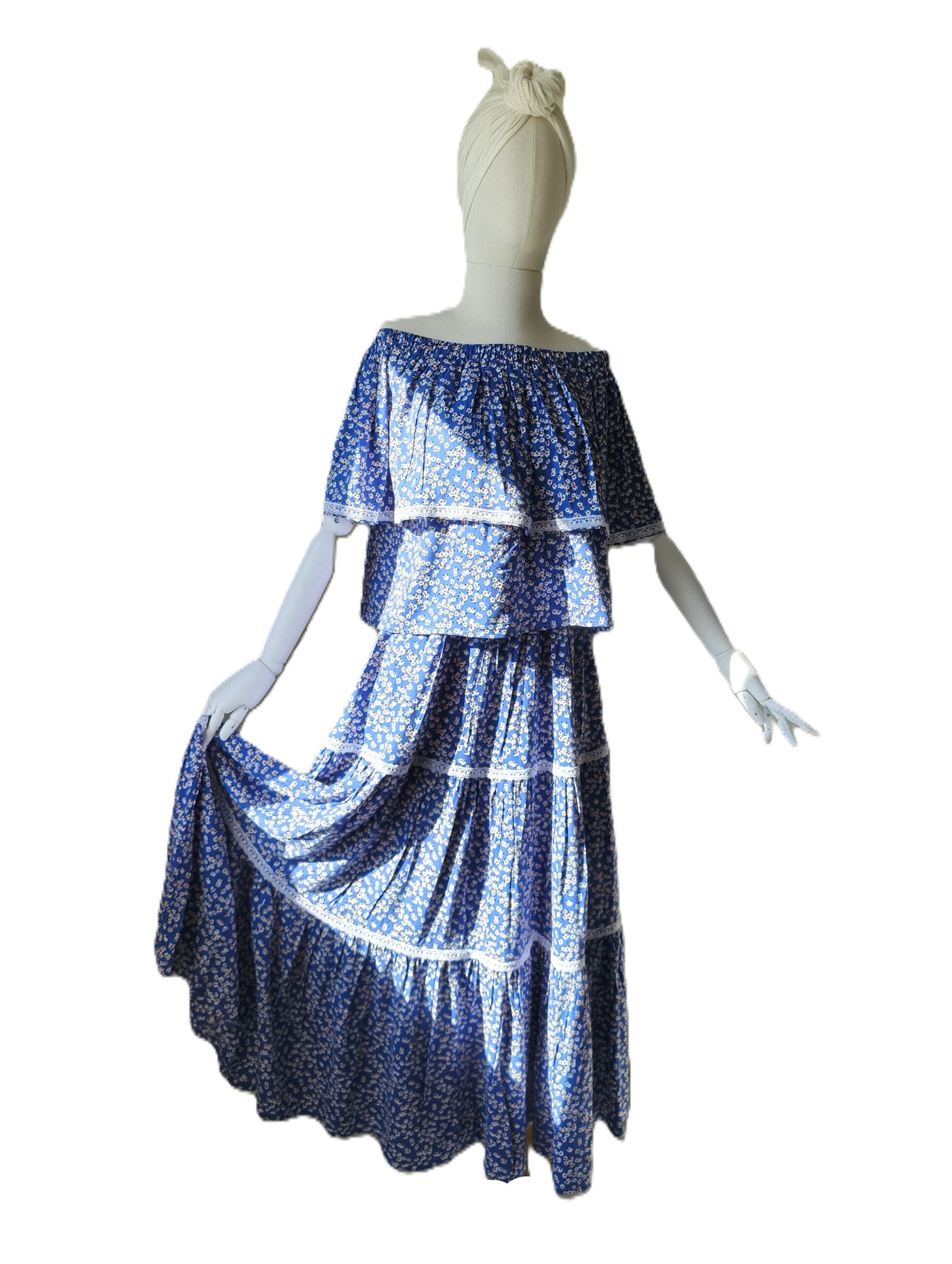 Çiçek Desenli Gipsy Model Etek Bluz İkili Takım - Görsel 7