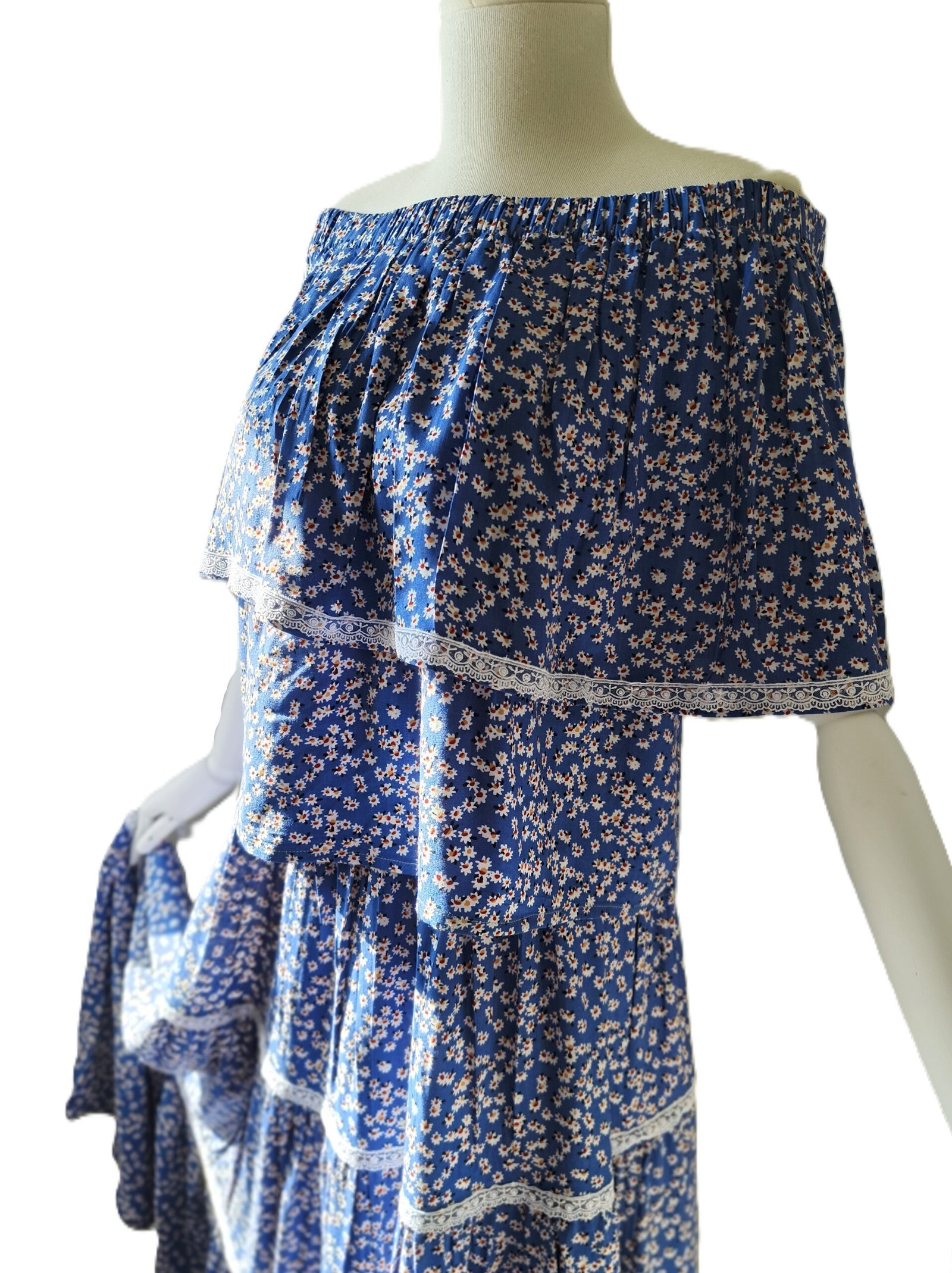 Çiçek Desenli Gipsy Model Etek Bluz İkili Takım - Görsel 8