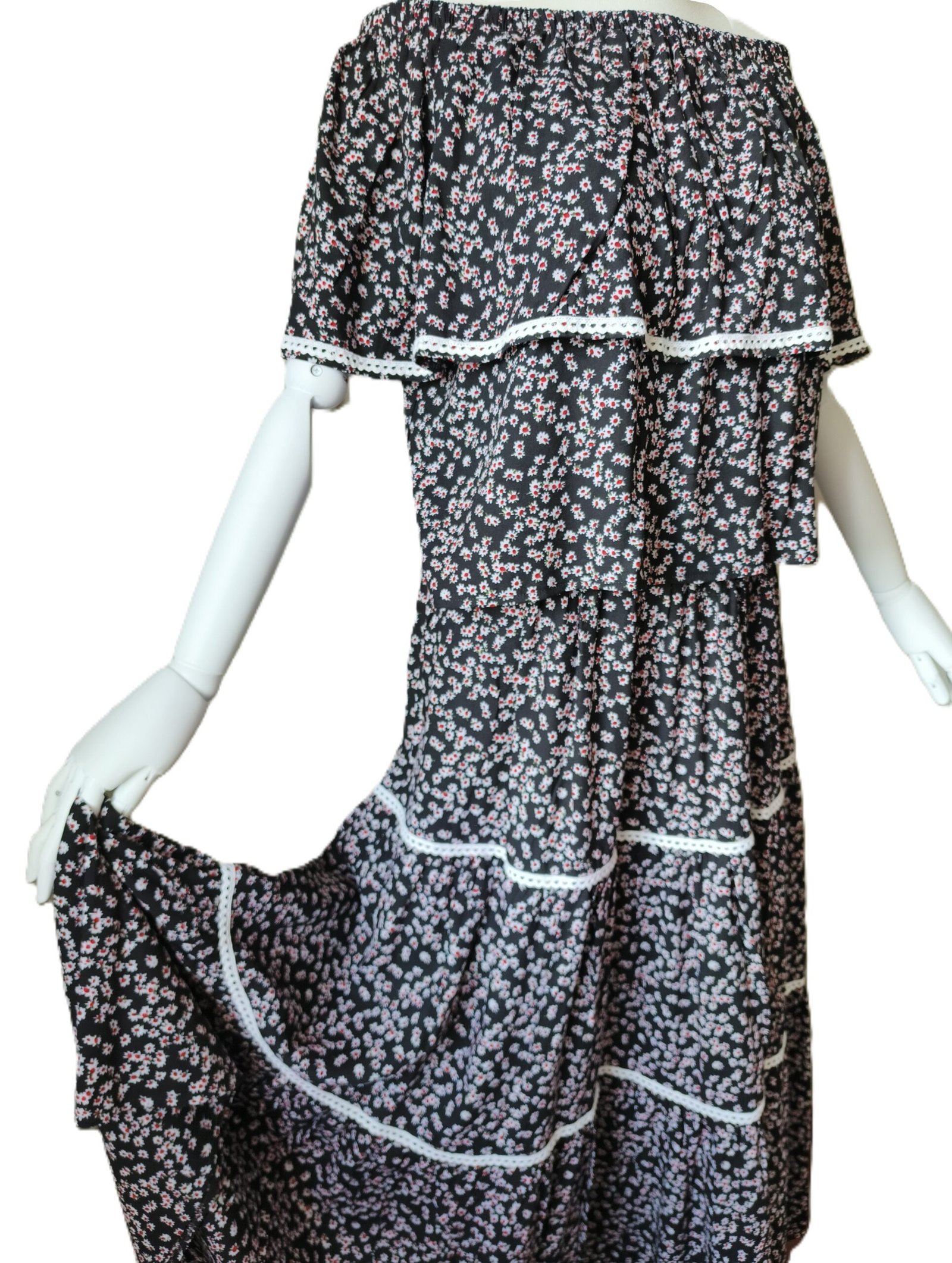 Çiçek Desenli Gipsy Model Etek Bluz İkili Takım - Görsel 16